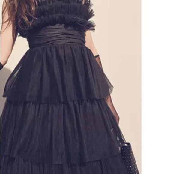 Betsey Johnson Black Tiered Midi Dress - Picture 2 of 6